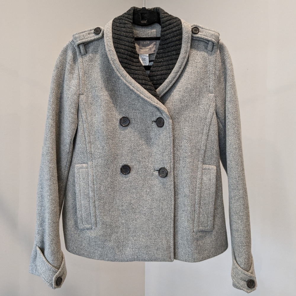 J. Crew Stadium Cloth by Nello Gori, Wool Peacoat, size 2